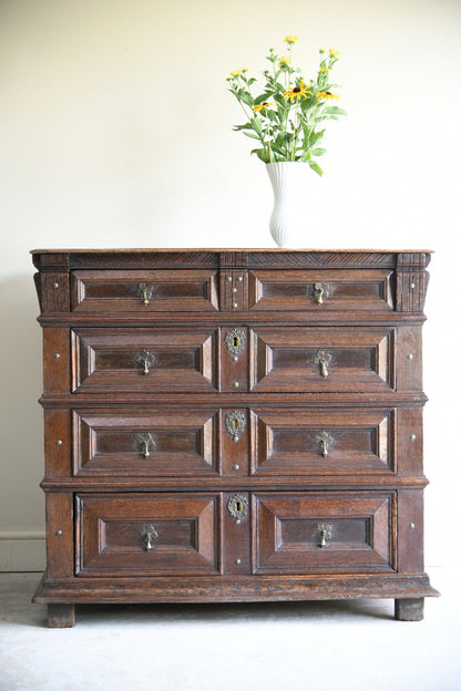 17th Century Style Oak Chest of Drawers
