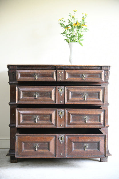 17th Century Style Oak Chest of Drawers
