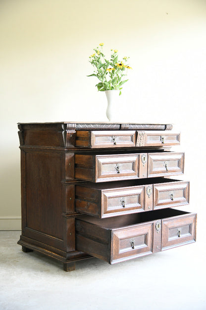 17th Century Style Oak Chest of Drawers