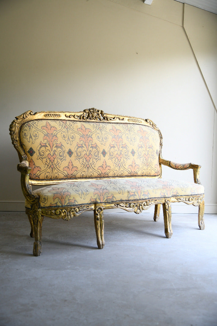 Louis XV Style Vintage Giltwood Sofa