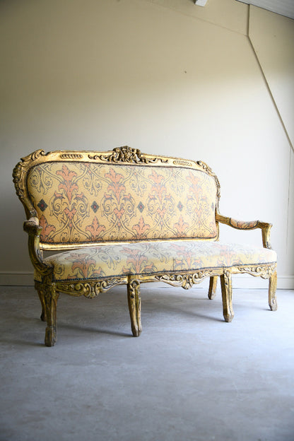 Louis XV Style Vintage Giltwood Sofa