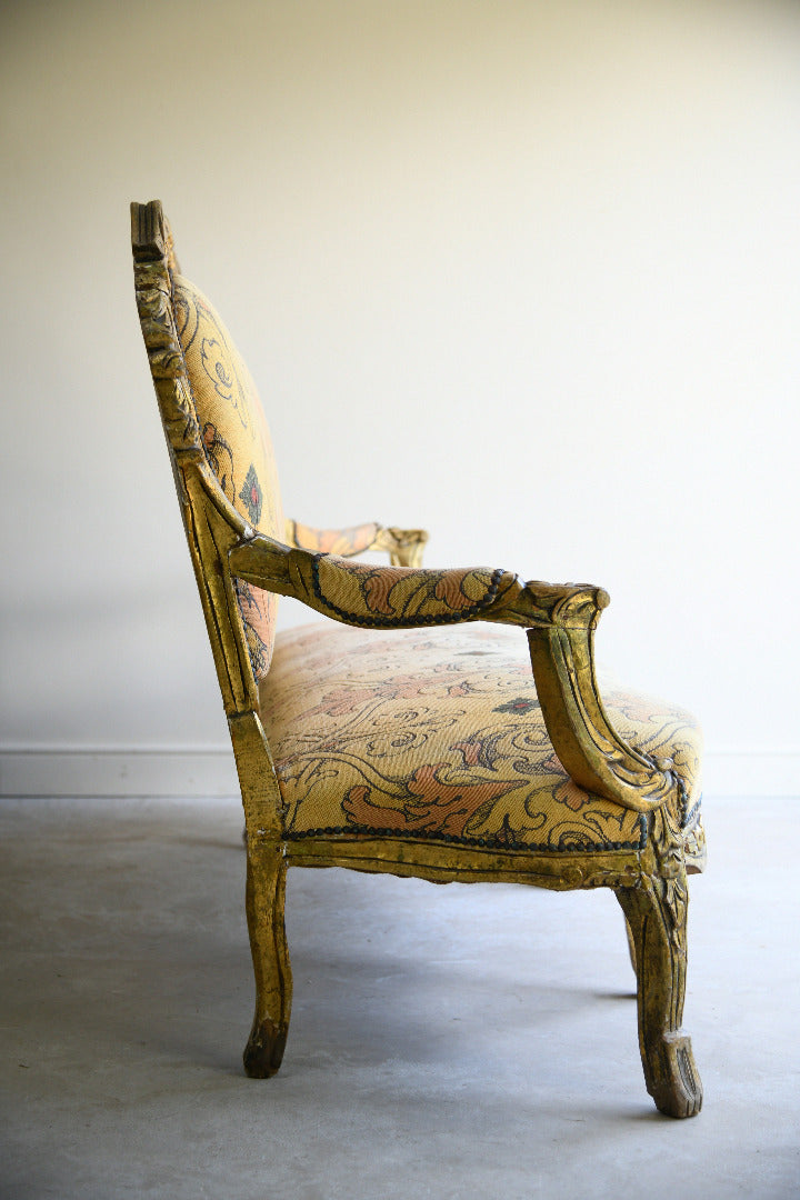 Louis XV Style Vintage Giltwood Sofa