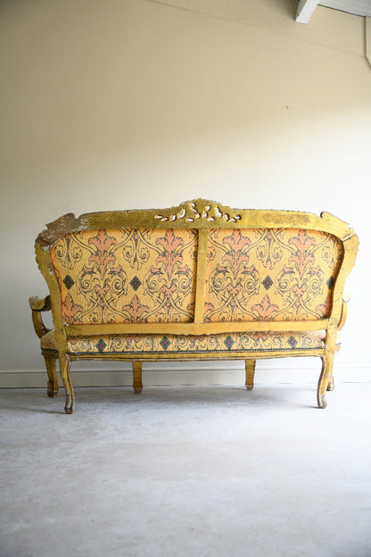 Louis XV Style Vintage Giltwood Sofa