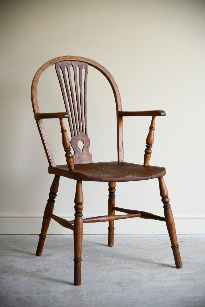 19th Century Elm and Beech Windsor Armchair