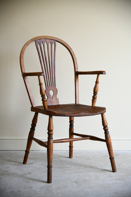 19th Century Elm and Beech Windsor Armchair