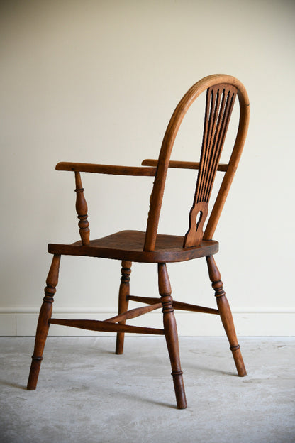 19th Century Elm and Beech Windsor Armchair