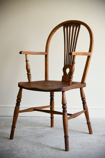 19th Century Elm and Beech Windsor Armchair