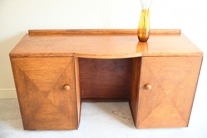Mid Century Oak Kneehole Dressing Table / Small Desk