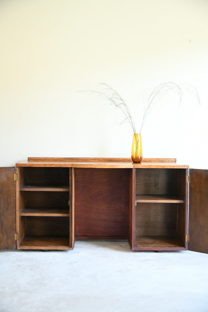 Mid Century Oak Kneehole Dressing Table / Small Desk