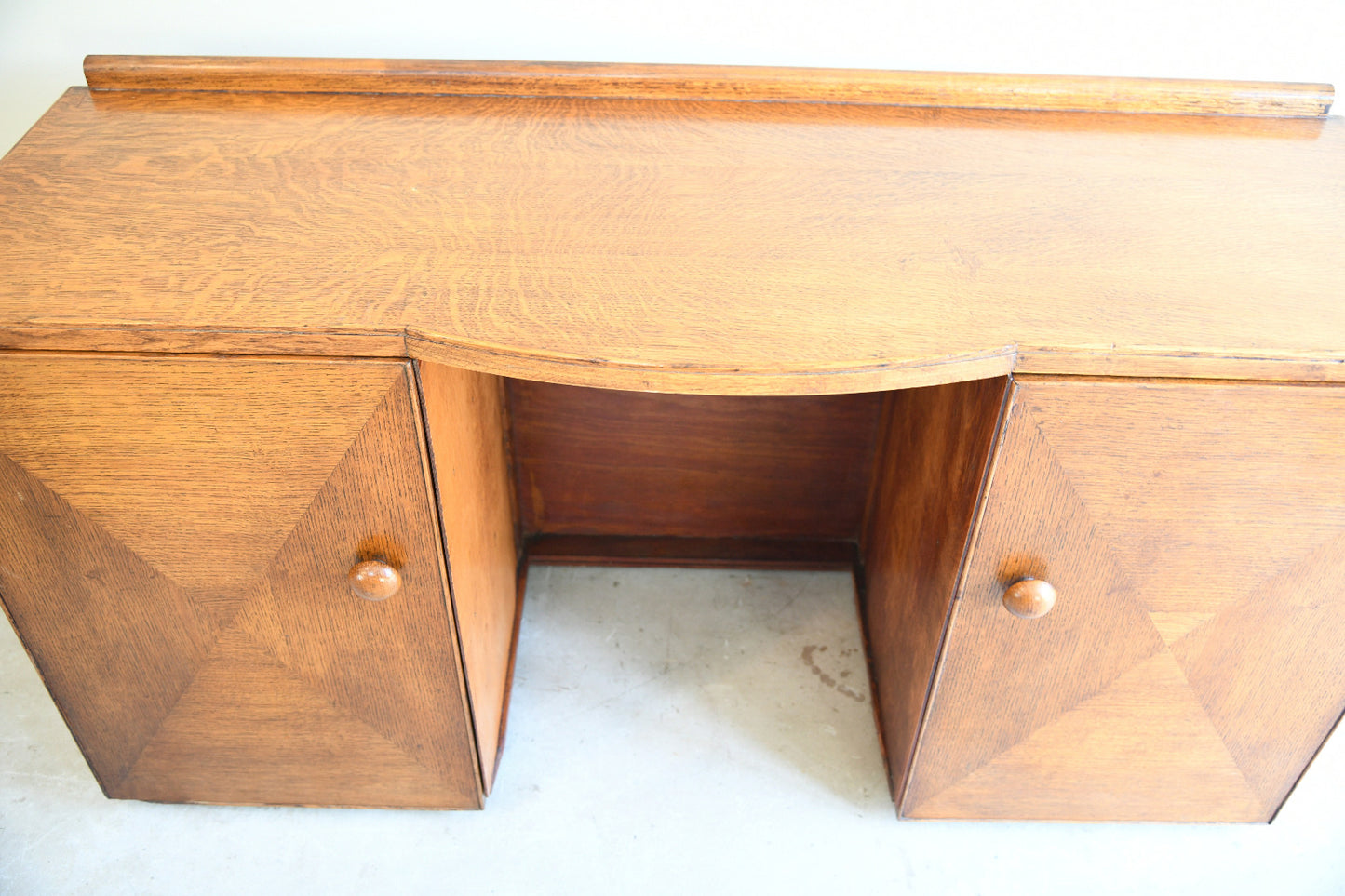 Mid Century Oak Kneehole Dressing Table / Small Desk