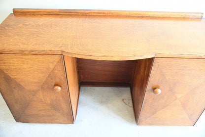 Mid Century Oak Kneehole Dressing Table / Small Desk