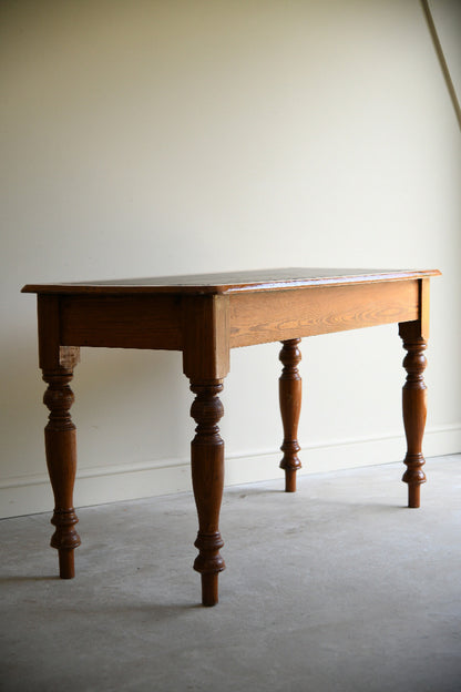 Victorian Pitch Pine Writing Table