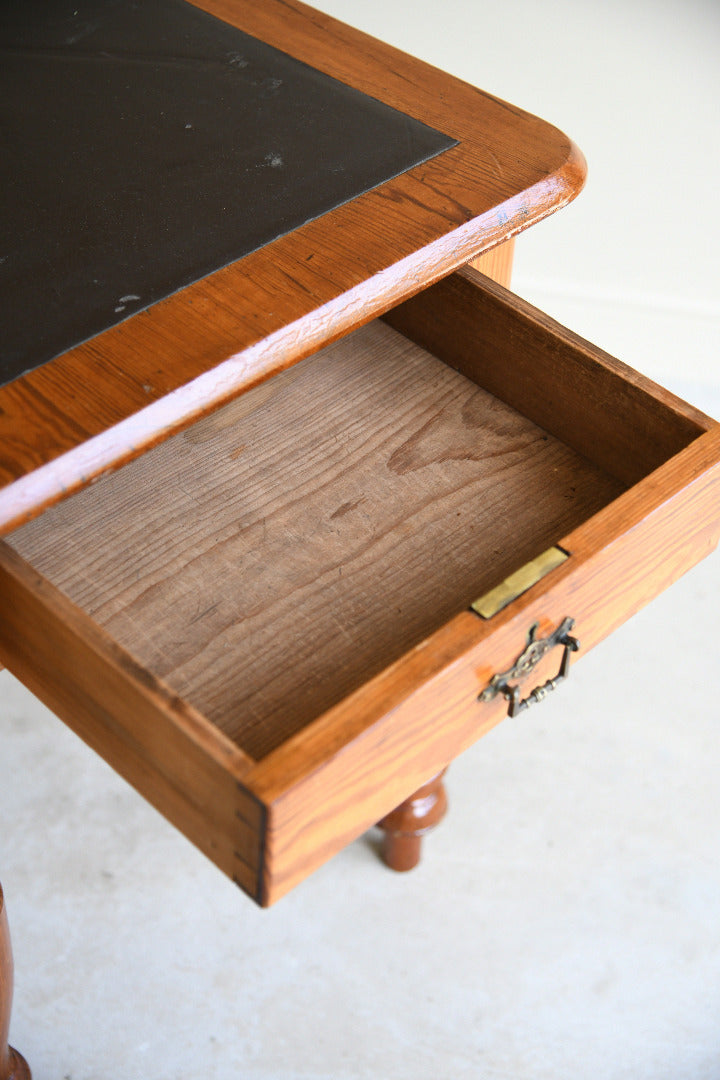 Victorian Pitch Pine Writing Table