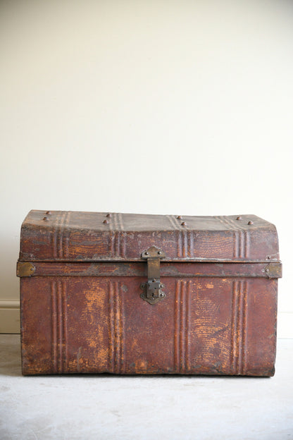 Edwardian Painted Tin Trunk