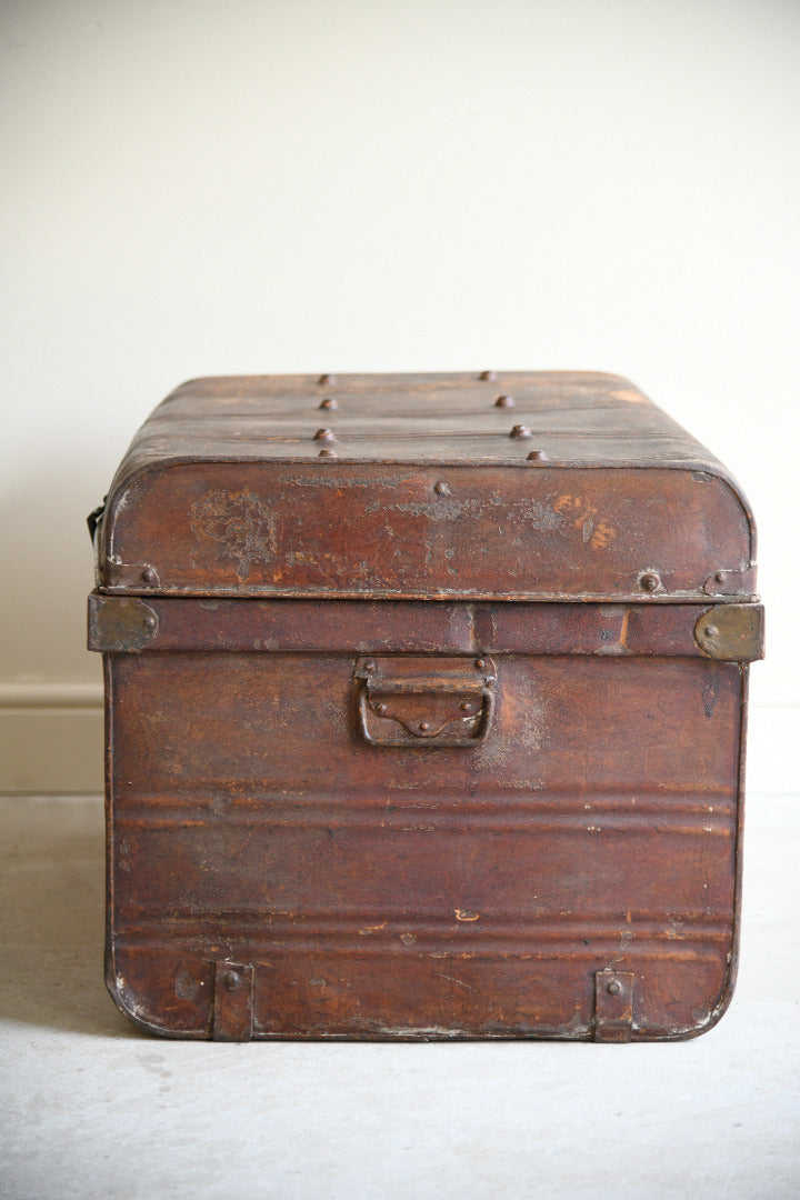 Edwardian Painted Tin Trunk