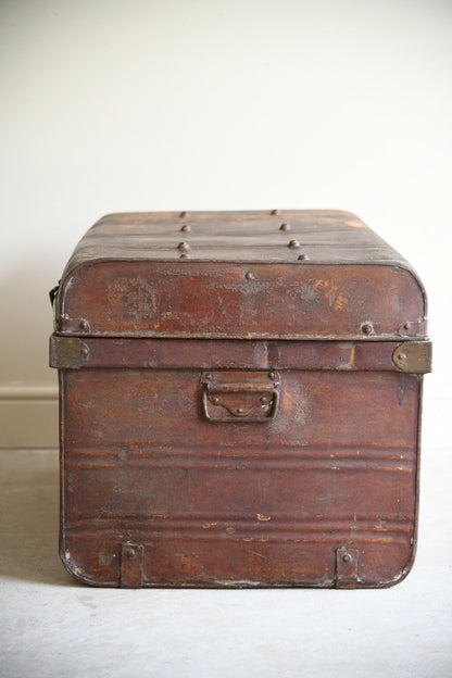 Edwardian Painted Tin Trunk