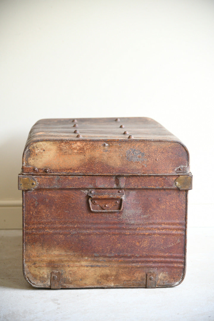 Edwardian Painted Tin Trunk