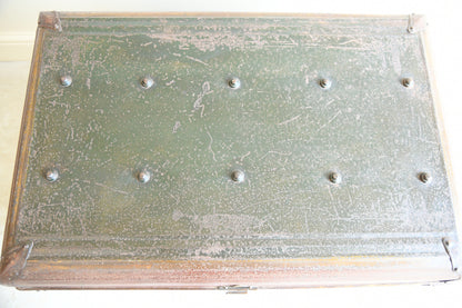 Antique Painted Tin Trunk