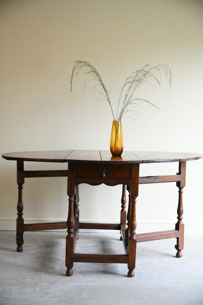 Antique Oak Gateleg Dining Table