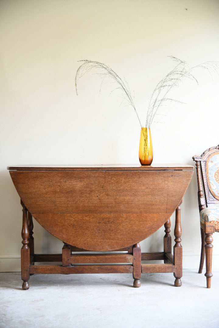 Antique Oak Gateleg Dining Table