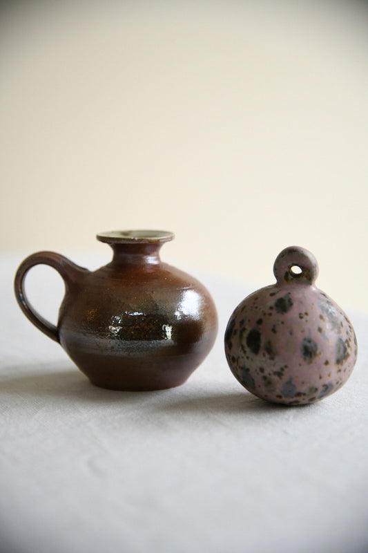 Pair of Vintage Studio Pottery Vessels