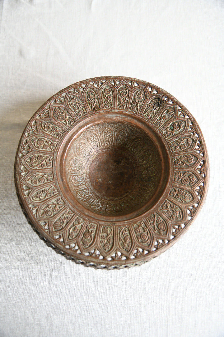Kashmiri Pierced Copper Lidded Dish