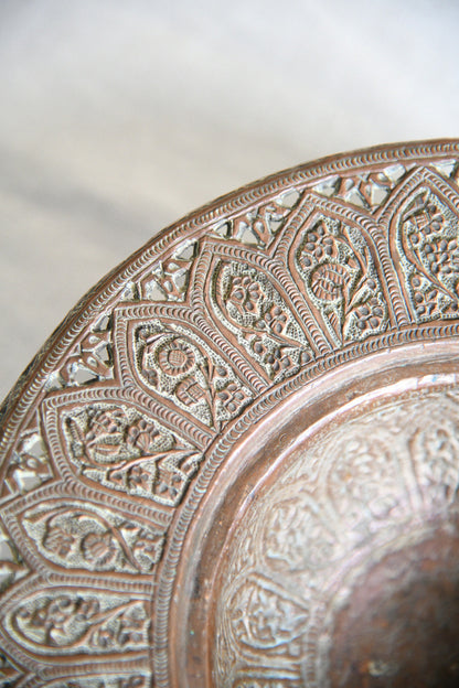 Kashmiri Pierced Copper Lidded Dish