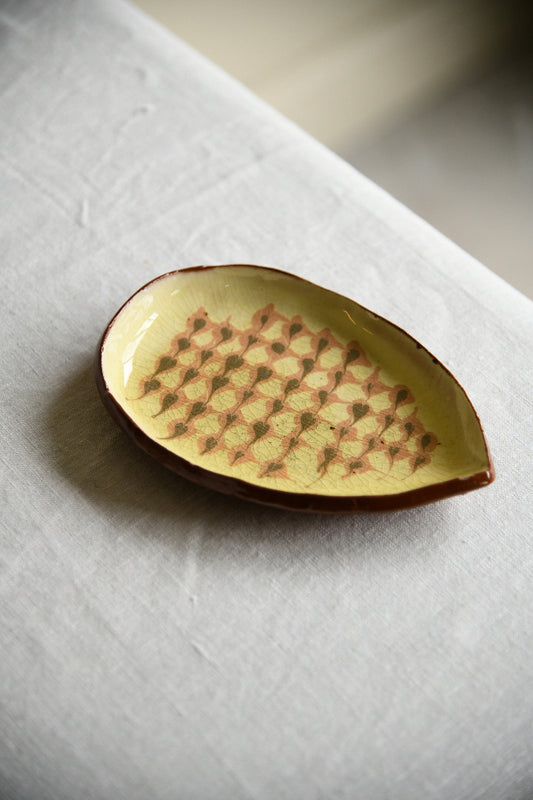 Vintage Slipware Heart Decorated Dish