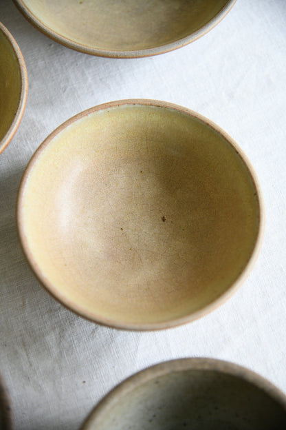 Six Vintage Studio Pottery Bowls Tony Gant