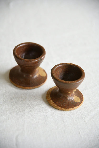Pair of Vintage Studio Pottery Egg Cups