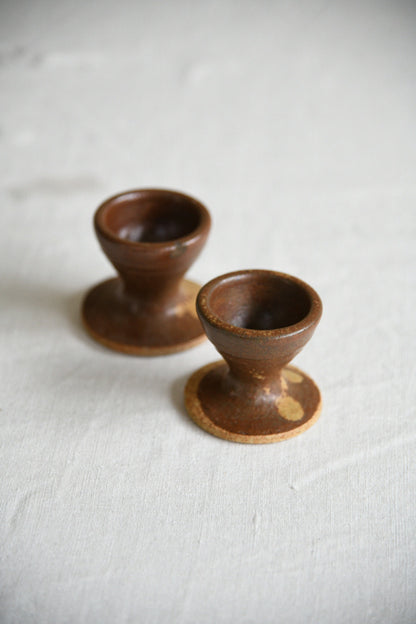 Pair of Vintage Studio Pottery Egg Cups