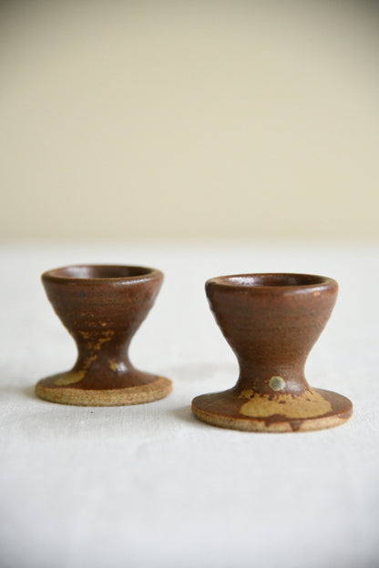 Pair of Vintage Studio Pottery Egg Cups