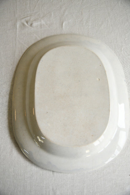 19th Century Blue and White Transferware Meat Platter