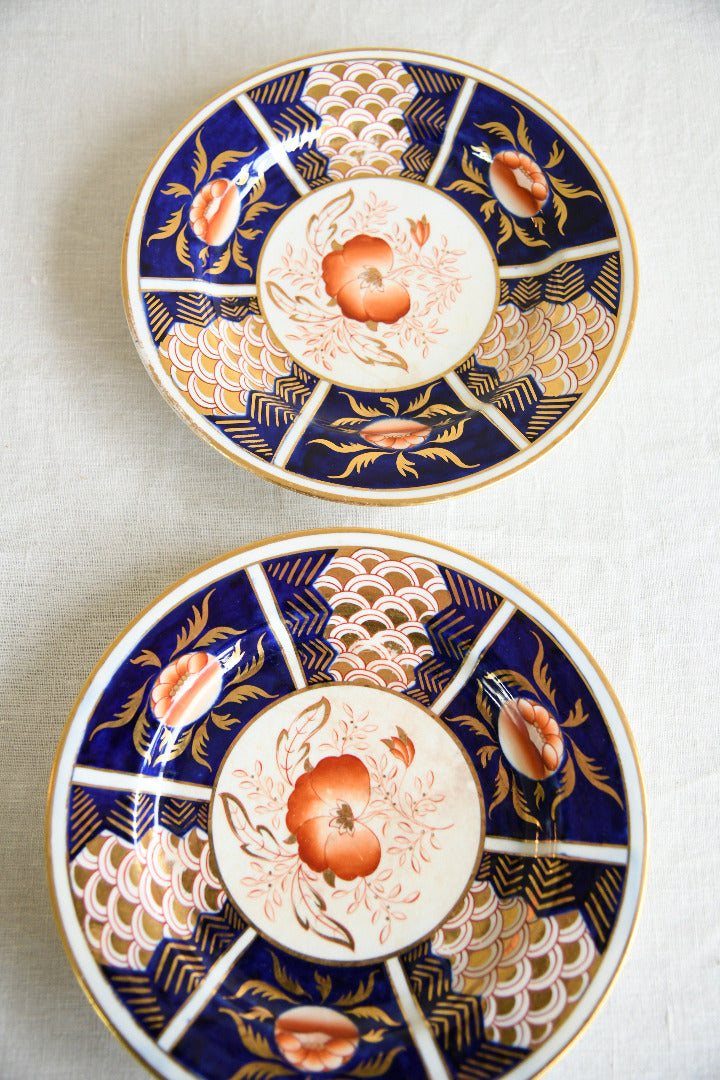 Pair of 19th Century Hand Painted Imari Style Plates