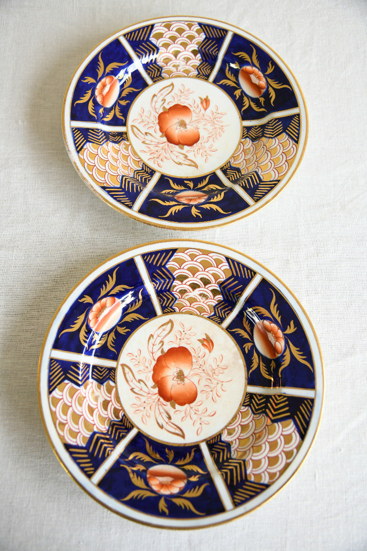 Pair of 19th Century Hand Painted Imari Style Plates
