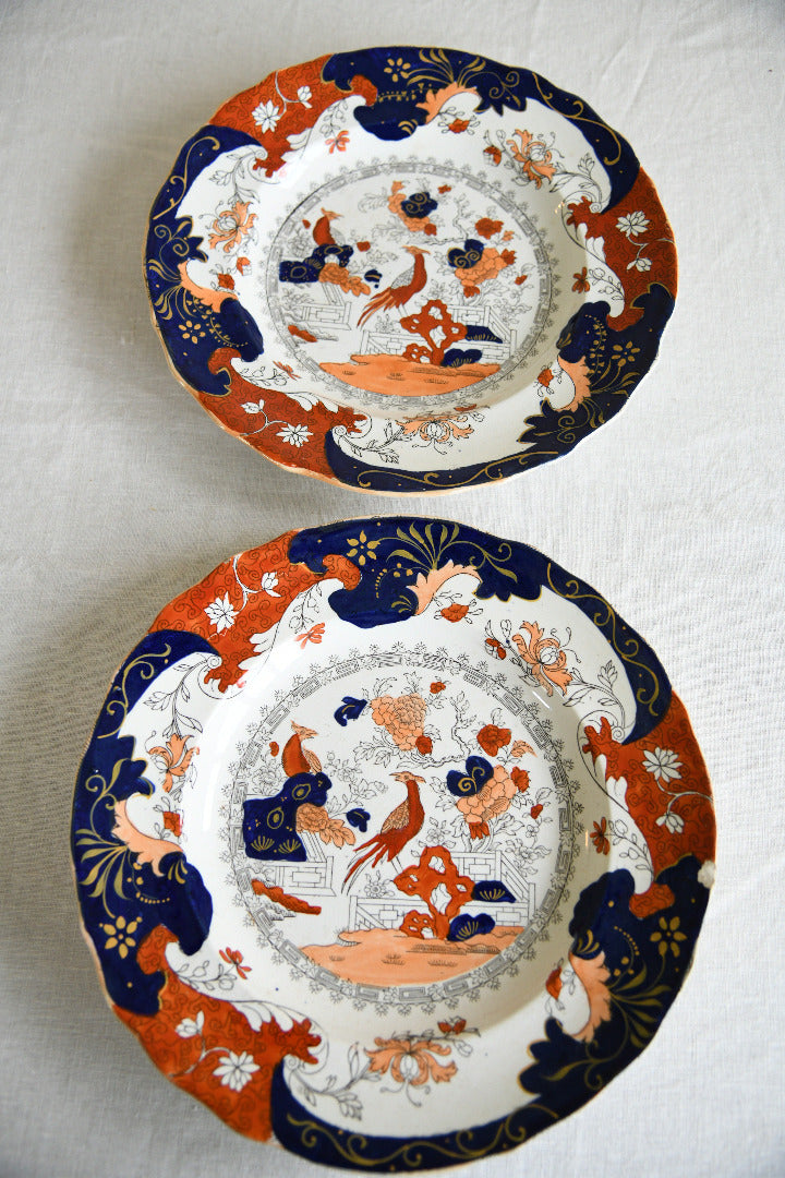 Pair of 19th Century Imari Pattern Plates
