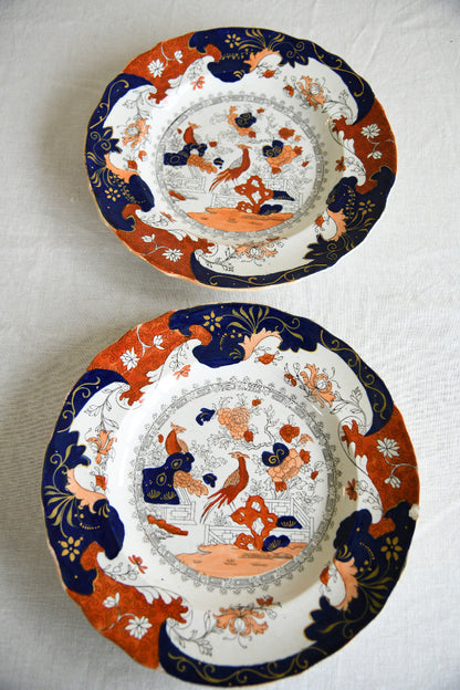 Pair of 19th Century Imari Pattern Plates