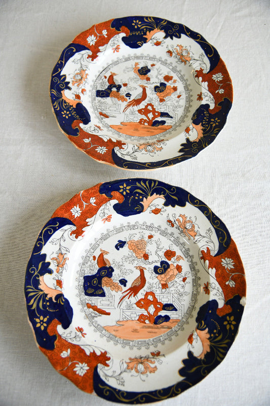 Pair of 19th Century Imari Pattern Plates