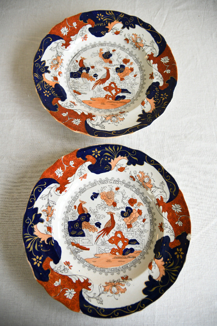 Pair of 19th Century Imari Pattern Plates