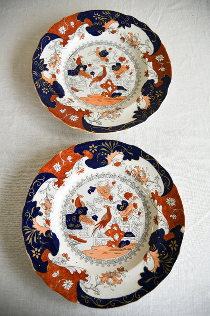 Pair of 19th Century Imari Pattern Plates