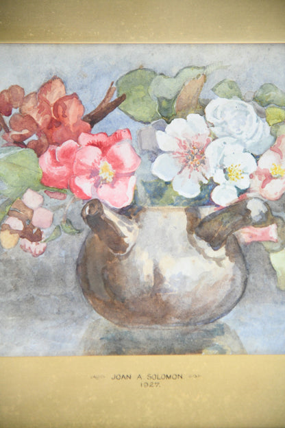 Joan A. Solomon Watercolour Still Life, 1927
