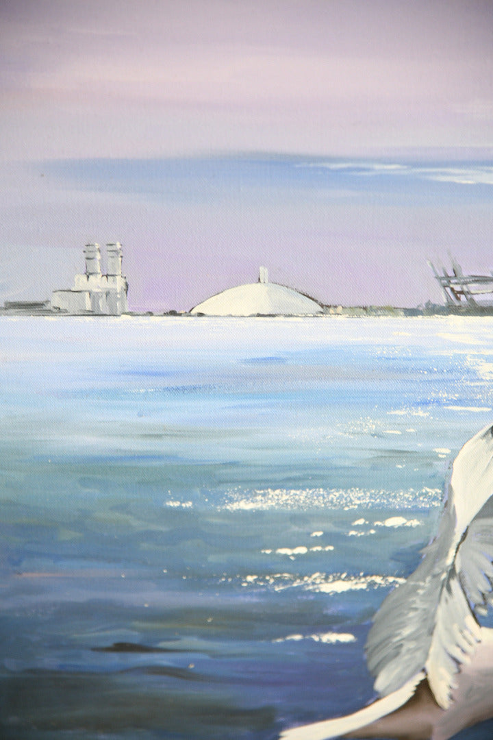 Large Southampton Water Seascape Painting