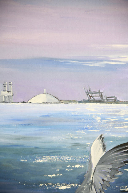 Large Southampton Water Seascape Painting