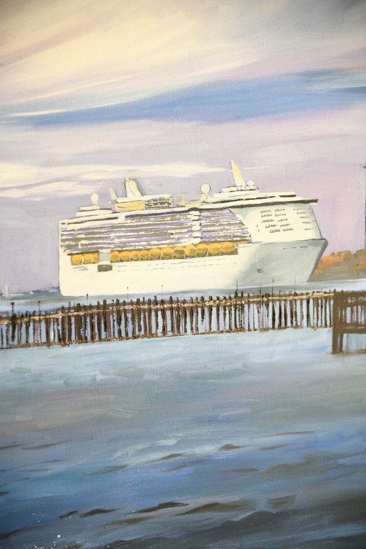 Large Southampton Water Seascape Painting