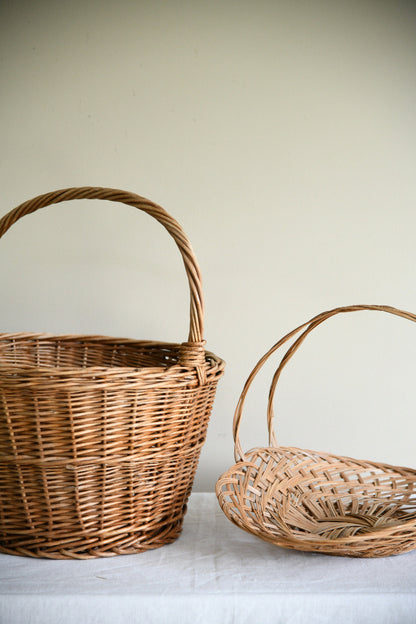 Pair of Vintage Wicker Baskets