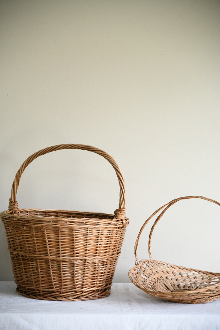 Pair of Vintage Wicker Baskets