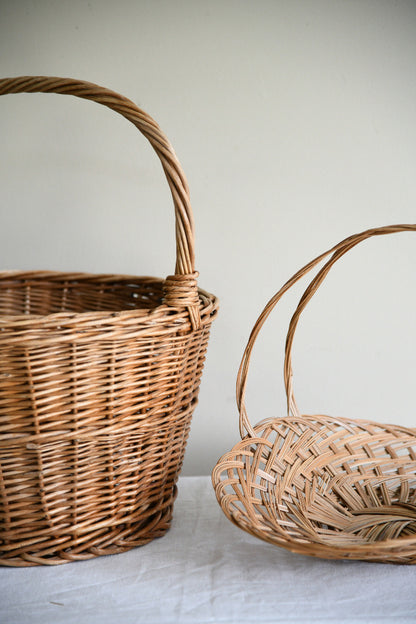 Pair of Vintage Wicker Baskets