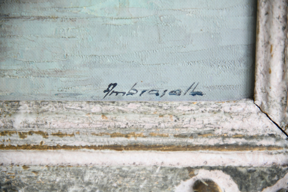 Franz Ambrasath Marine Oil Painting