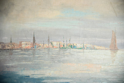 Franz Ambrasath Marine Oil Painting