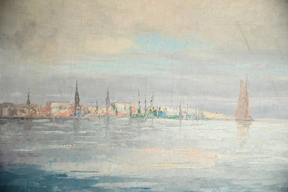 Franz Ambrasath Marine Oil Painting